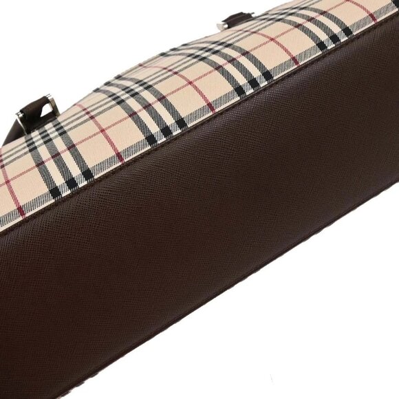 Burberry Beige Brown Burberry Check Handbag 154219 - Picture 6 of 10
